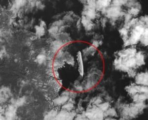 Costa Concordia dal satellite