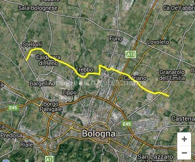 Intermedia di Pianura, a nord di Bologna da Est a Ovest
